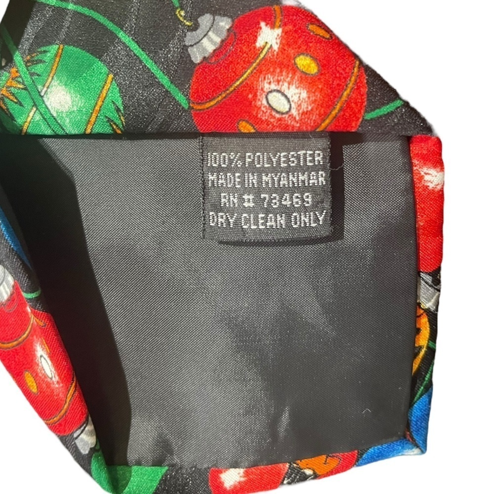 Warner Bros. Looney Tunes Christmas Tie - Green, Red, Blue - Picture 3 of 6